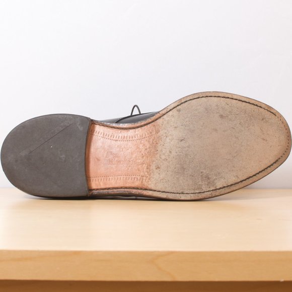 Allen Edmonds Men's Shoe 🇺🇸 Walton Round Apron-toe Derby 11D Black GUC - Picture 7 of 8